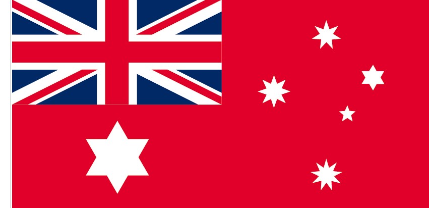1901 -1903 Red Australia Flag