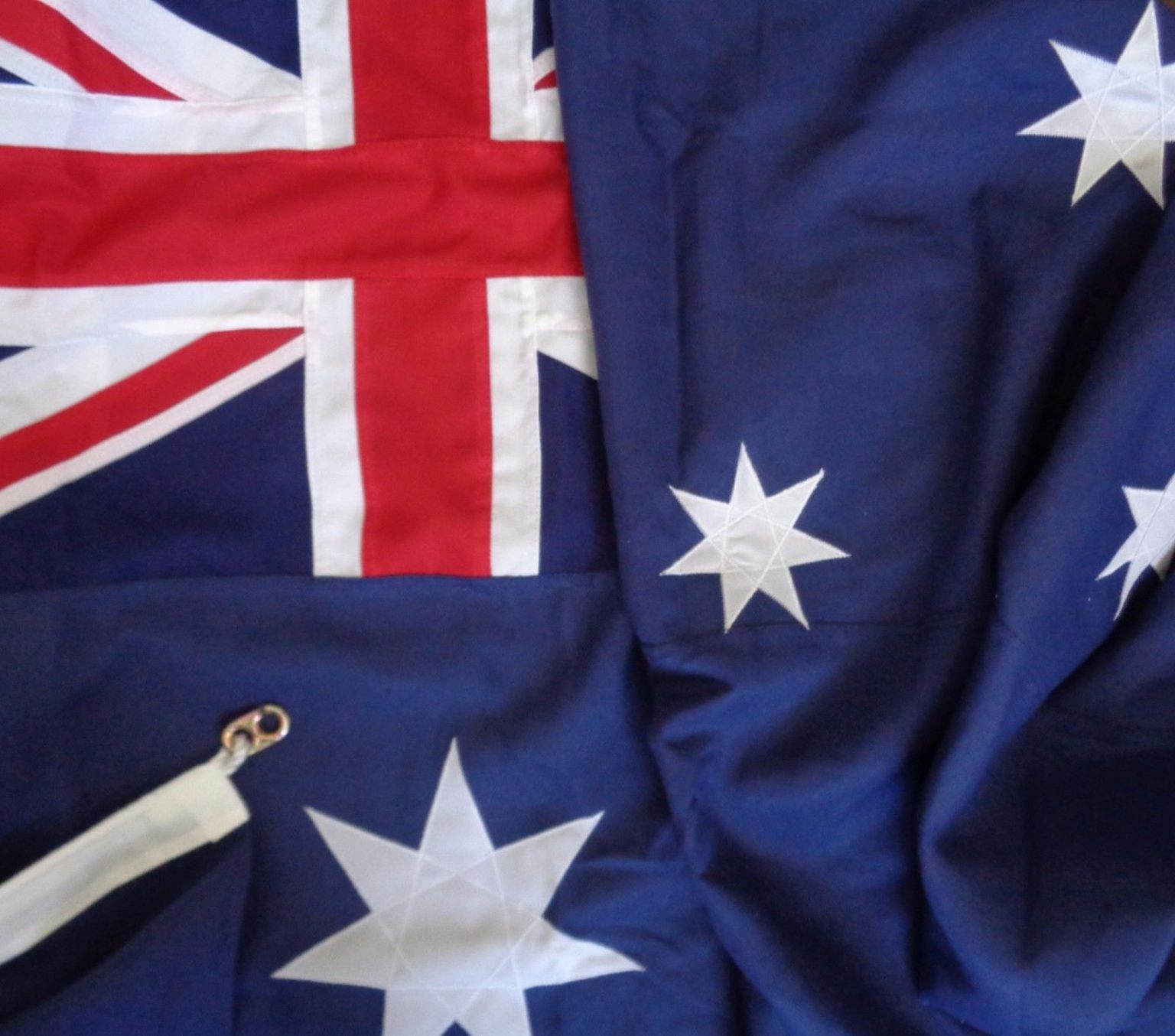 Australian Flag Sewn & Embroidered Flag 180 x 90 cm ( 2 Yard