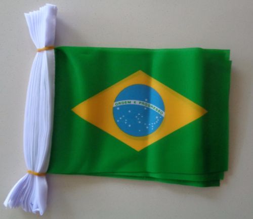 Brazil Flag Bunting Polyester