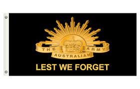 Australian Army Flag Black Lest We Forget Flag