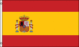 Spain Flag With Crest ( 90 x 60 cm )