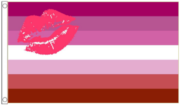Lipstick Lesbian Flag Pride ( 90 x 60 cm )