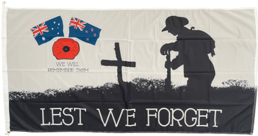Lest We Forget Flag Knitted Polyester 180 x 90cm