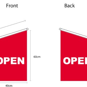 RED OPEN WALL FLAG