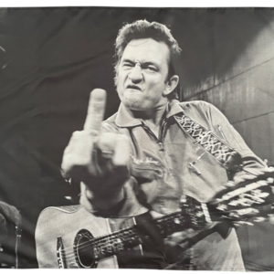 Johnny Cash Middle Finger flag