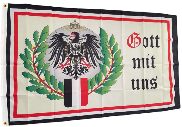 German Empire Flag Gott Mit Uns Eagle Coat of Arms Germany Flag