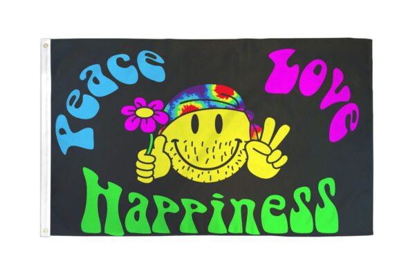 Peace Love Happiness Flag