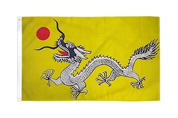 Yellow Chinese Dragon Flag