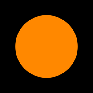 Black with Orange circle flag