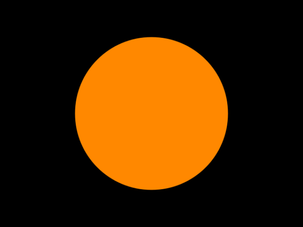 Black with Orange circle flag
