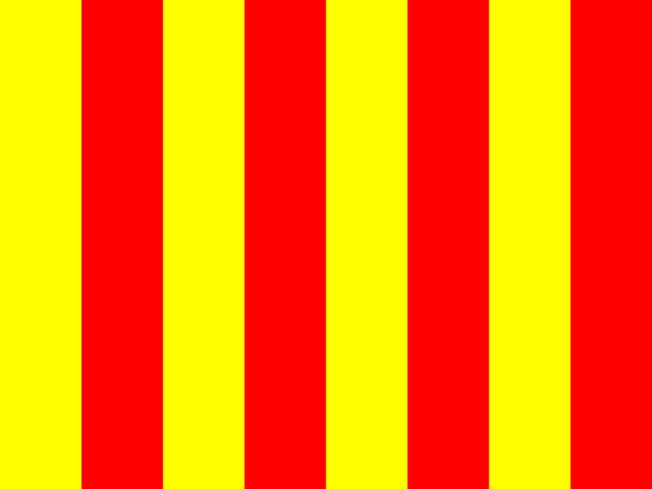 Yellow & Red Striped flag