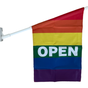 Rainbow Open wall flag