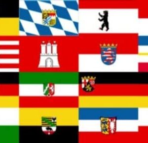 The 16 Federal states of Germany flag