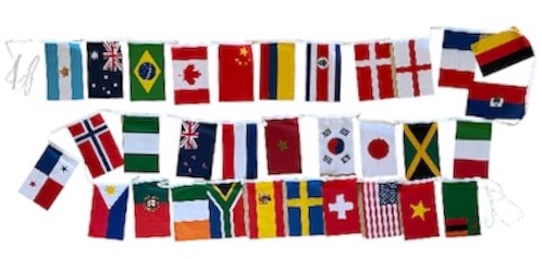 Women's Football World Cup Tournament 2023 Flag Bunting 32 Flags ...
