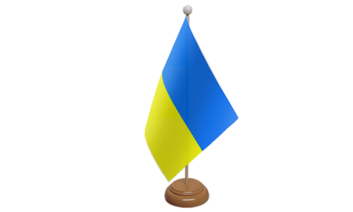 Ukraine desk table flag