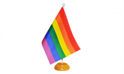 Rainbow desk table flag