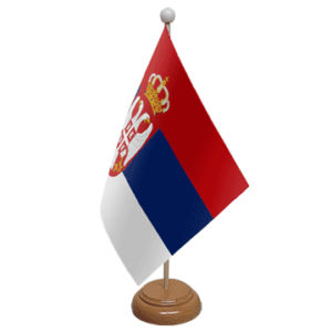Serbian Desk Table Flag