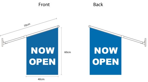 NOW OPEN WALL FLAG