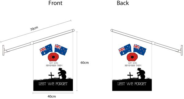 Lest We Forget Wall Flag