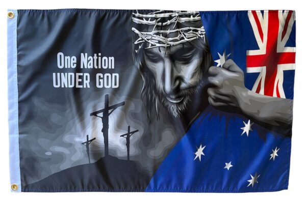 Christian Religious flag One Nation Under God.