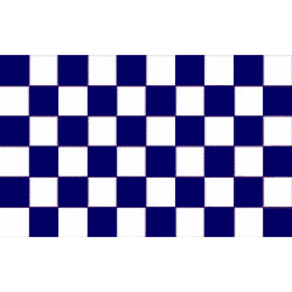 Blue and White Chequered flag