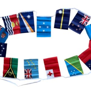 Oceania region flag bunting