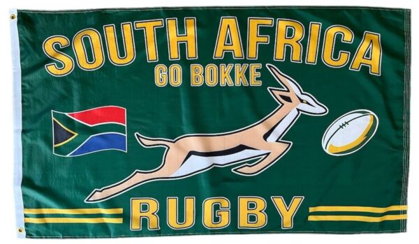 South Africa Rugby Flag 150 x 90cm Go Bokke - Custom Flag Australia