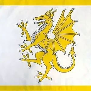 Welsh Golden Dragon Flag Y Draig Aur Owain Glyndŵr