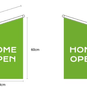 Green home open wall flag